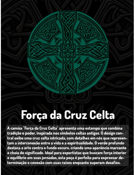 Camiseta Dry Fit UV 50+ Força da Cruz Celta