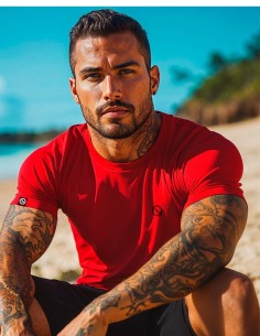 Camiseta Dry Fit UV 50+ Vermelho Brilhante 2