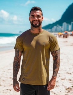 Camiseta Dry Fit UV 50+ Marrom Areia 2