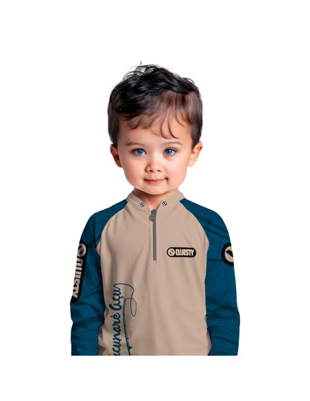 Camisa de Pesca Pro Elite Just Hook It Tucunaré Azul Petróleo – Dry UV50+ e Punho Luva