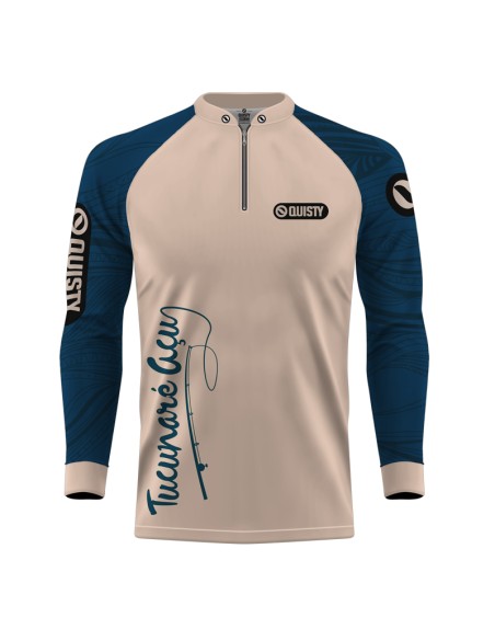 Camisa de Pesca Pro Elite Just Hook It Tucunaré Azul Petróleo – Dry UV50+ e Punho Luva