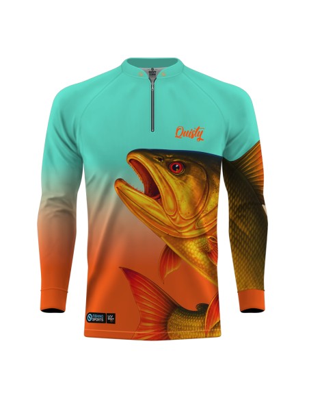 Camisa de Pesca Pro Elite Dourado do Rio Fúria Dourada Aurora – Dry UV50+ e Punho Luva