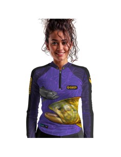 Combo de Pesca Dourado Do Rio Roxo Dryfit com camisa punholuva Dry UV50+ e Máscara 2