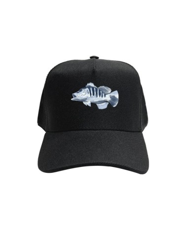 Supercombo de Pesca Tucunaré Azul Sky vista frontal Dryfit com camisa punholuva Dry UV50+, Máscara e Boné