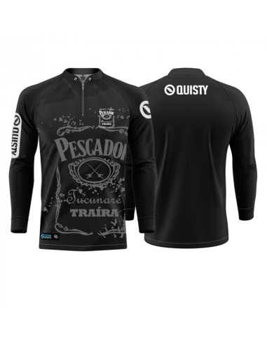 Camisa de Pesca Pescador Lifestyle frente e costas Dryfit com proteção UV50+ e punho luva