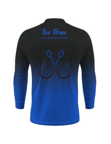 Camisa de Pesca Dourado do Rio Fúria Dourada Oceano vista traseira Dryfit com proteção UV50+ e punho luva