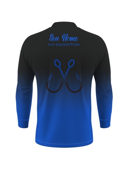 Camisa de Pesca Dourado do Rio Fúria Dourada Oceano vista traseira Dryfit com proteção UV50+ e punho luva