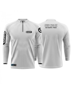 Supercombo de Pesca Sport Clean Branca Dryfit com camisa punholuva Dry UV50+, Máscara e Boné 2