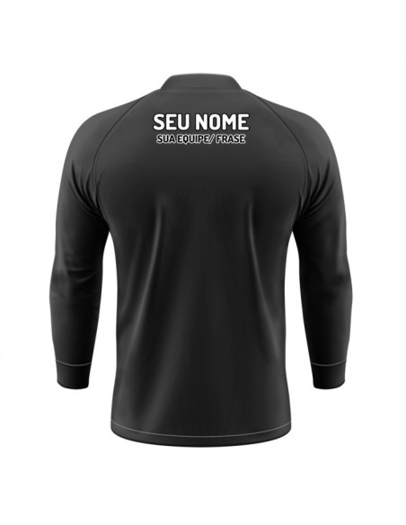 Combo de Pesca Sport Clean Preta vista traseira Dryfit com camisa punholuva Dry UV50+ e Máscara