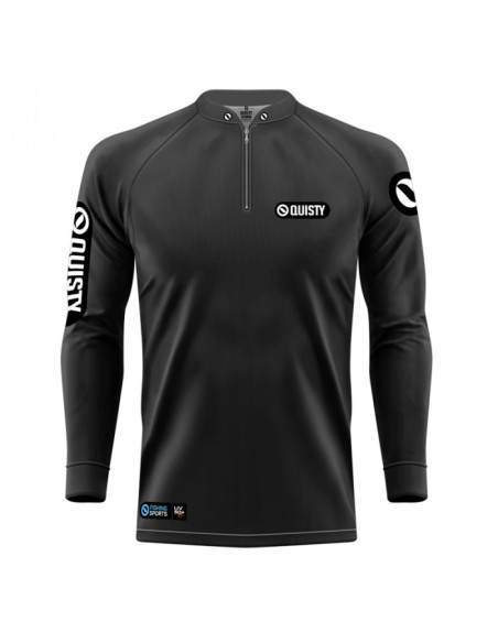 Combo de Pesca Sport Clean Preta vista frontal Dryfit com camisa punholuva Dry UV50+ e Máscara