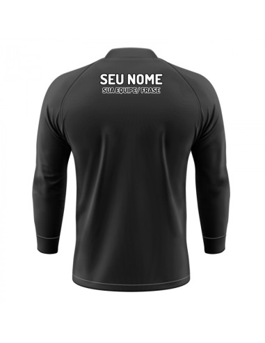 Supercombo de Pesca Sport Clean Preta vista traseira Dryfit com camisa punholuva Dry UV50+, Máscara e Boné