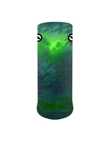 Detalhe da estampa sublimada Camisa de Pesca Tucunaré Amazon com proteção UV50+ e punho luva