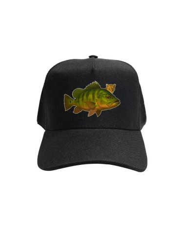 Supercombo de Pesca Tucunaré Amazon vista frontal Dryfit com camisa punholuva Dry UV50+, Máscara e Boné