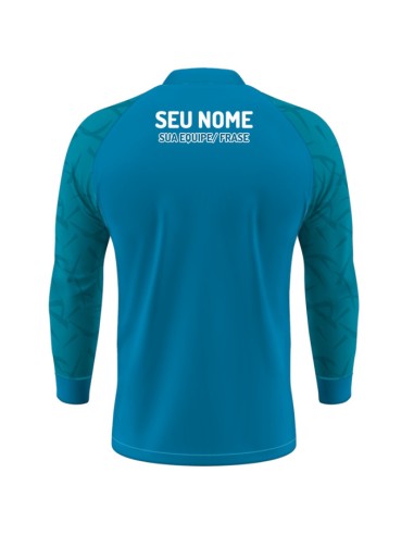 Supercombo de Pesca Black Bass Kid Ocelos Blue vista traseira Dryfit com camisa punholuva Dry UV50+, Máscara e Boné