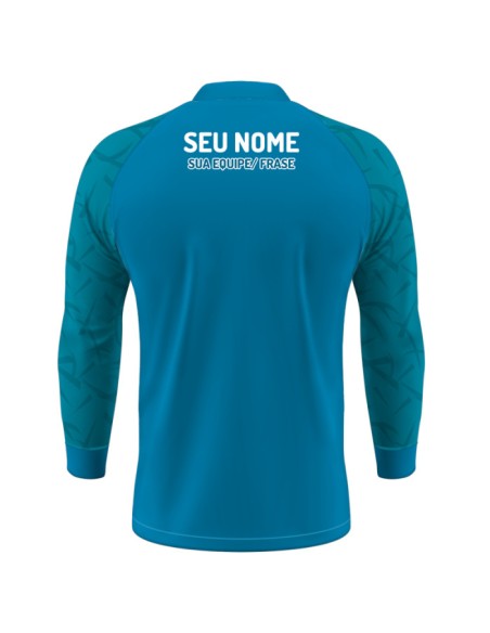 Supercombo de Pesca Black Bass Kid Ocelos Blue vista traseira Dryfit com camisa punholuva Dry UV50+, Máscara e Boné