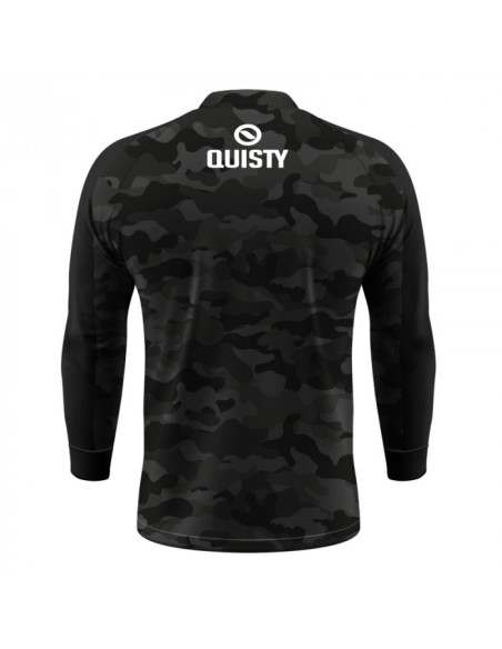 Camisa de Pesca Army Black vista traseira Dryfit com proteção UV50+ e punho luva