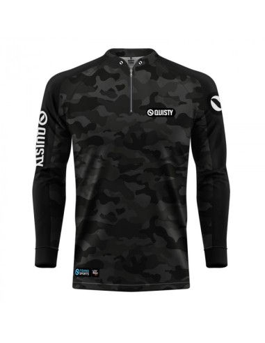 Combo de Pesca Army Black vista frontal Dryfit com camisa punholuva Dry UV50+ e Máscara