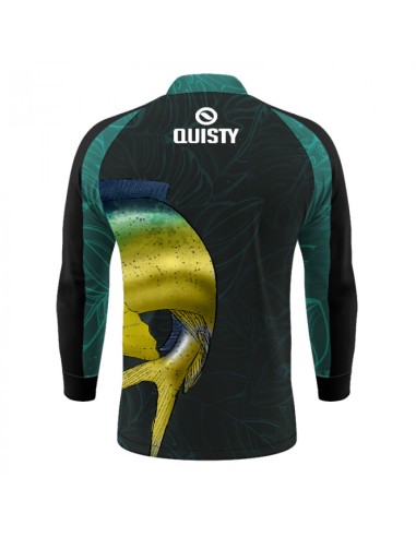 Supercombo de Pesca Dourado do Mar Azul vista frontal Dryfit com camisa punholuva Dry UV50+, Máscara e Boné