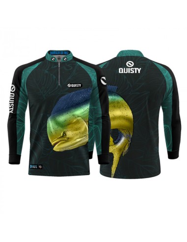 Supercombo de Pesca Dourado do Mar Azul frente e costas Dryfit com camisa punholuva Dry UV50+, Máscara e Boné