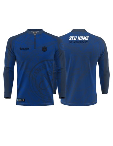 Combo de Pesca Anzol Blue frente e costas Dryfit com camisa punholuva Dry UV50+ e Máscara