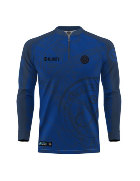 Combo de Pesca Anzol Blue vista frontal Dryfit com camisa punholuva Dry UV50+ e Máscara