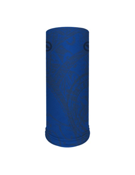 Detalhe da estampa sublimada Supercombo de Pesca Anzol Blue com camisa punholuva Dry UV50+, Máscara e Boné