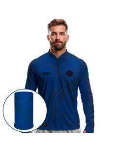 Combo de Pesca Anzol Blue Dryfit com camisa punholuva Dry UV50+ e Máscara