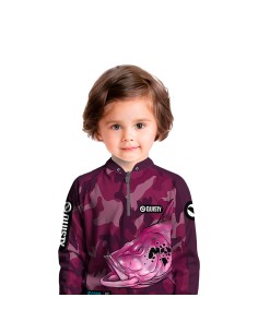 Combo de Pesca Tucunaré Pantanal Feminina Dryfit com camisa punholuva Dry UV50+ e Máscara 2