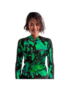 Combo de Pesca Tucunaré Pantanal Green Dryfit com camisa punholuva Dry UV50+ e Máscara 2