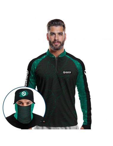 Supercombo de Pesca Tucunaré Azul Clean Dryfit com camisa punholuva Dry UV50+, Máscara e Boné