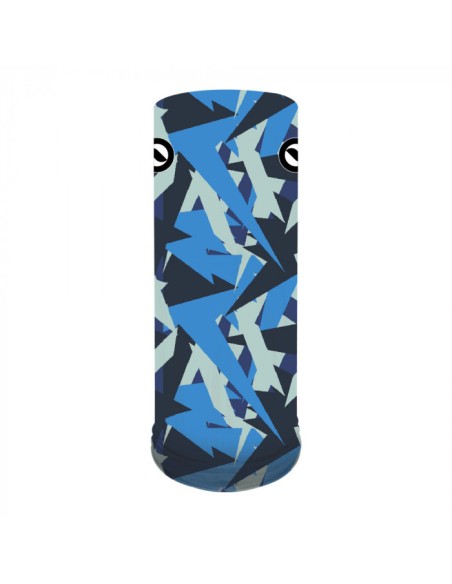 Detalhe da estampa sublimada Combo de Pesca Kid Ocelos FLY V110 com camisa punholuva Dry UV50+ e Máscara