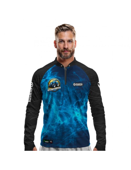 Camisa de Pesca Força do Campo Dryfit com proteção UV50+ e punho luva