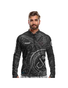Camisa de Pesca Anzol Black Dryfit com proteção UV50+ e punho luva