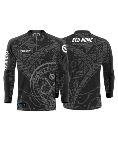 Combo de Pesca Anzol Black frente e costas Dryfit com camisa punholuva Dry UV50+ e Máscara