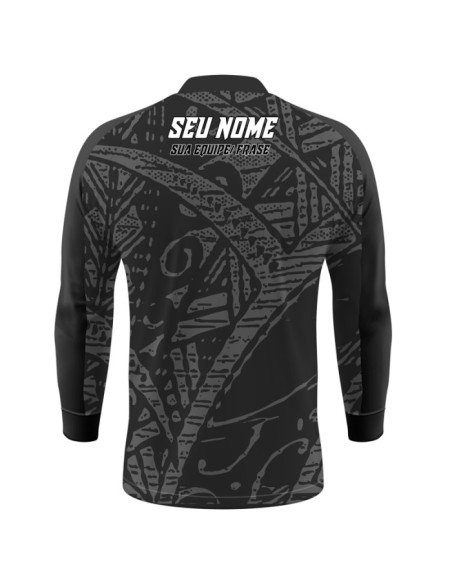 Supercombo de Pesca Anzol Black vista traseira Dryfit com camisa punholuva Dry UV50+, Máscara e Boné