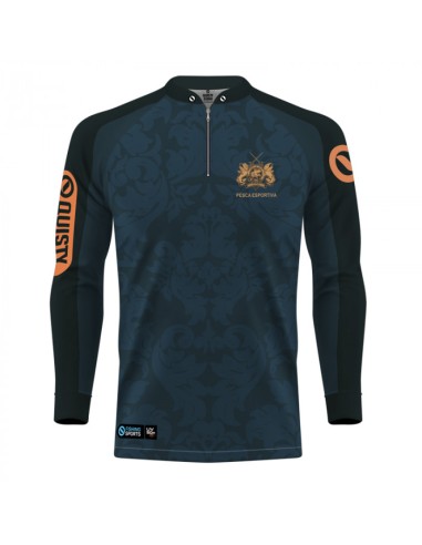 Supercombo de Pesca Tucuna No Stress vista frontal Dryfit com camisa punholuva Dry UV50+, Máscara e Boné