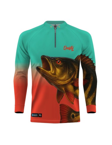 Combo de Pesca Tucunaré Açu O Soberano das Águas Tropicana vista frontal Dryfit com camisa punholuva Dry UV50+ e Máscara