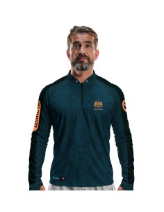 Camisa de pesca Pro Elite Tucuna No Stress Quisty Fishing com proteção UV50+ e punho luva