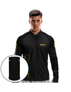 Combo de Pesca Pro Elite Just Hook it Tucunaré com Camisa Punho luva Dry UV50+ e Máscara