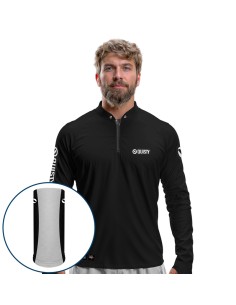 Combo de Pesca Pro Elite Sport Clean Preta com Camisa Punho luva Dry UV50+ e Máscara