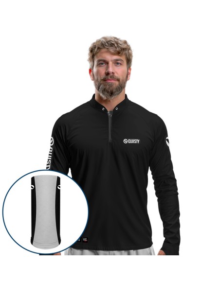 Combo de Pesca Pro Elite Sport Clean Preta com Camisa Punho luva Dry UV50+ e Máscara