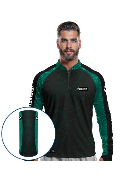 Combo de Pesca Tucunaré Azul Clean Dryfit com camisa punholuva Dry UV50+ e Máscara