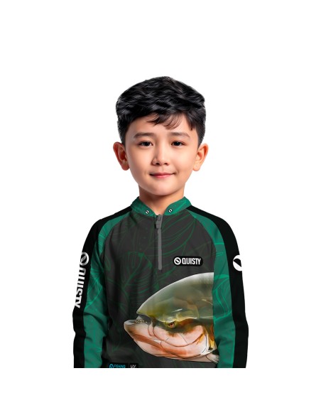 Supercombo de Pesca Tambaqui Azul – Camisa Punho luva Dry UV50+ com Punho Luva, Máscara e Boné