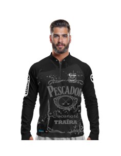 Camisa de Pesca Pescador Lifestyle Dryfit com proteção UV50+ e punho luva