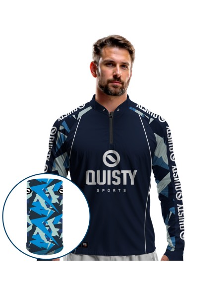 Combo de Pesca Kid Ocelos FLY V110 Dryfit com camisa punholuva Dry UV50+ e Máscara