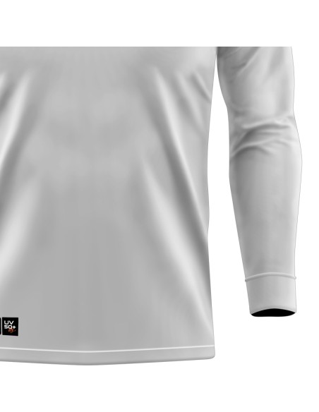 Detalhe da estampa sublimada da camisa de pesca Pro Elite Sport Clean Branca Quisty Fishing