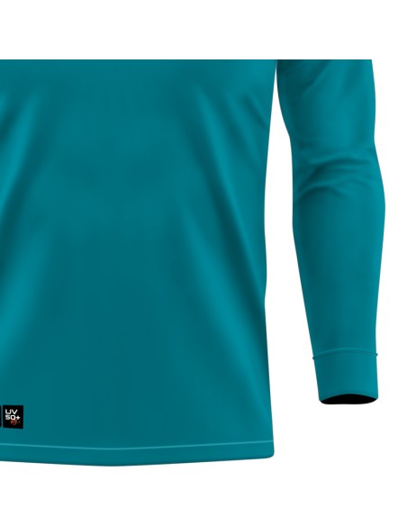 Detalhe da estampa sublimada doCombo de Pesca Pro Elite Sport Clean Railay Beach com Camisa Punho luva Dry UV50+ e Máscara