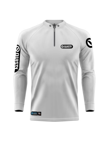 Camisa de Pesca Sport Clean Branca Dryfit com proteção UV50+ e punho luva