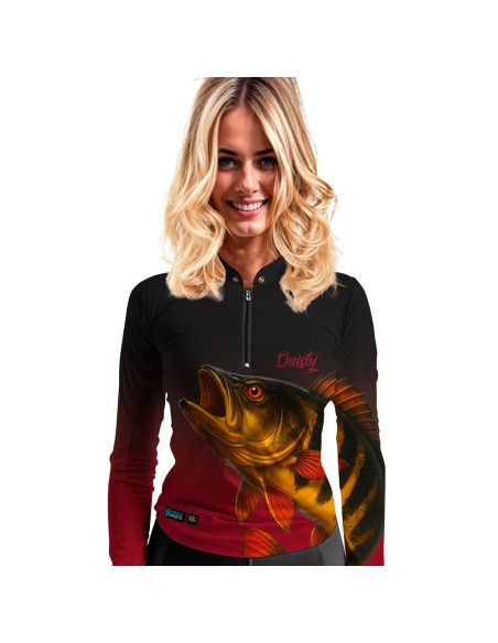 Camisa de Pesca Pro Elite Tucunaré Açu O Soberano das Águas Royal – Dry UV50+ e Punho Luva