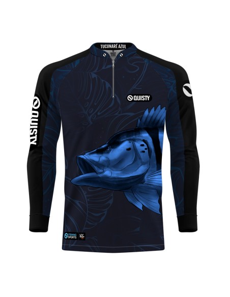 Camisa de Pesca Pro Elite Tucunaré Azul Blue – Dry UV50+ e Punho Luva – Dry UV50+ e Punho Luva